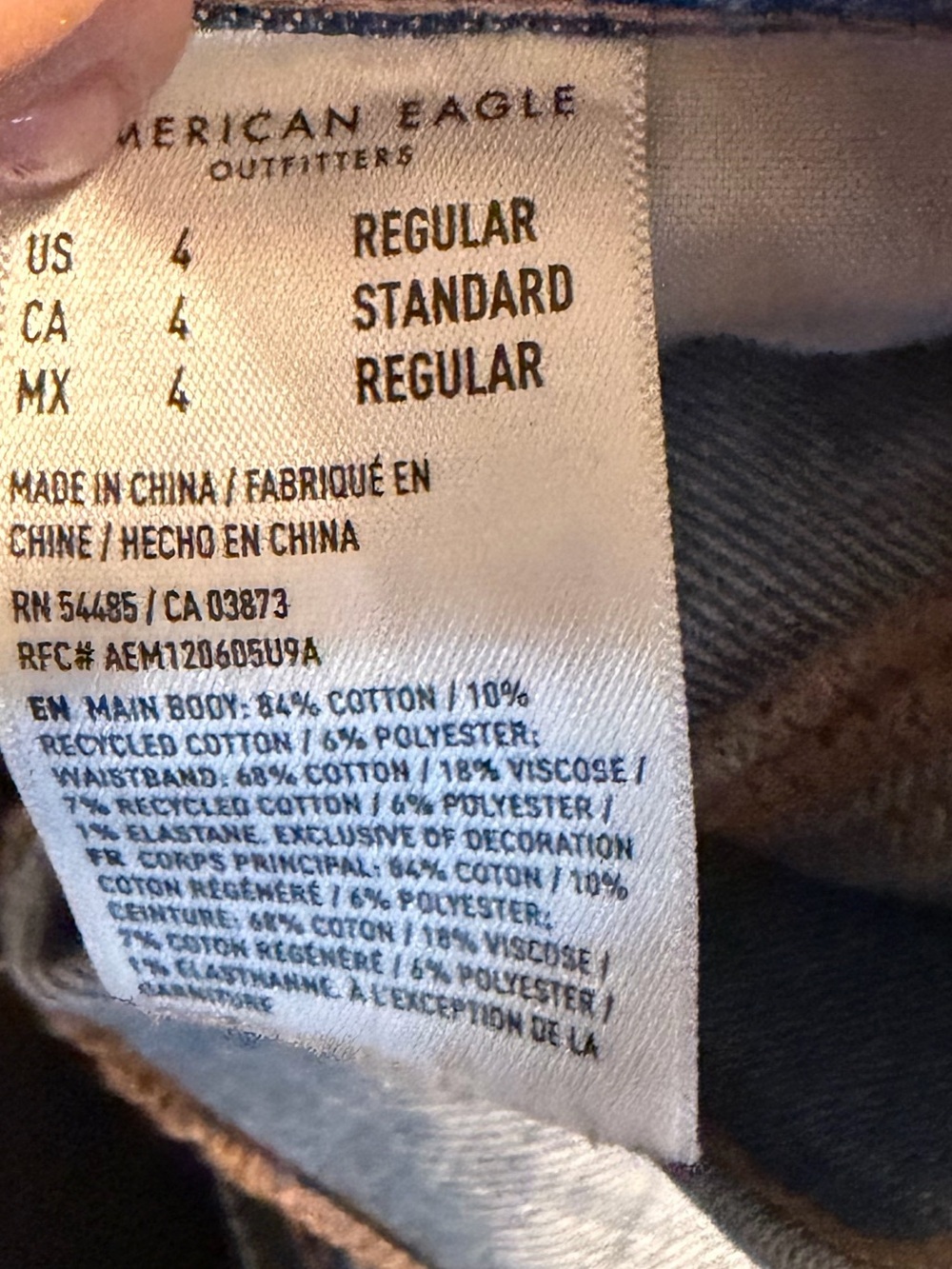 American Eagle Outfitters Light Blue Distressed baggy jeans women’s size 4 - Picture 6 of 8